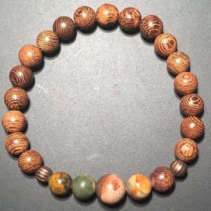 Picasso Jasper x Sandalwood Bracelet